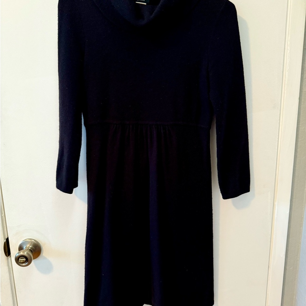 J. Crew, Women’s Black Wool Sweater Dress, size XS